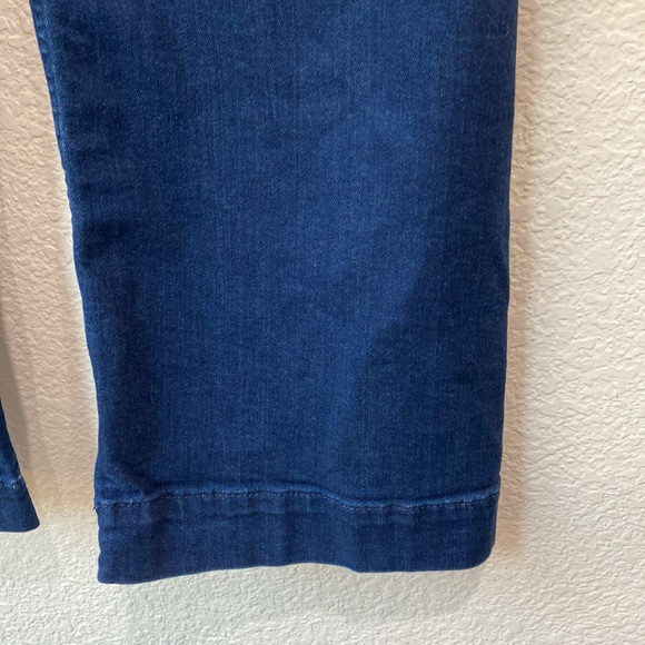Anthropologie Maeve Dark Blue The Culotte Crop Wide Leg High Rise Jeans Sz 27 - Picture 3 of 9